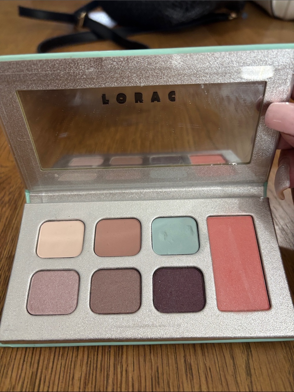 LORAC Eyeshadow & Blush Palette — Peach Coral, Mint, Nude & Plum Shades